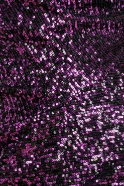 One Shoulder Asymmetric Midi Dress - Purple by Goddiva