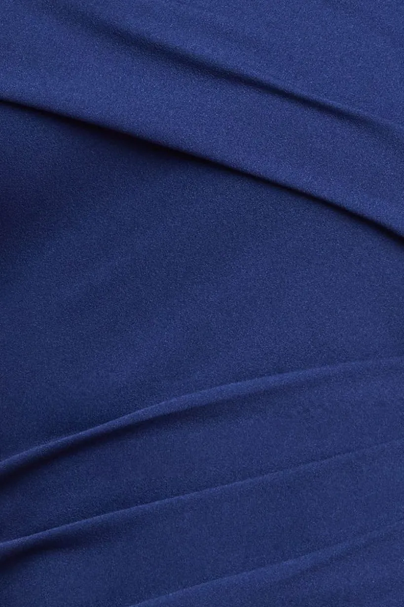 One Shoulder Evening Maxi Dress - Navy by Goddiva