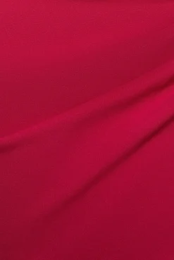 One Shoulder Satin Band Maxi Dress - Magenta by Goddiva