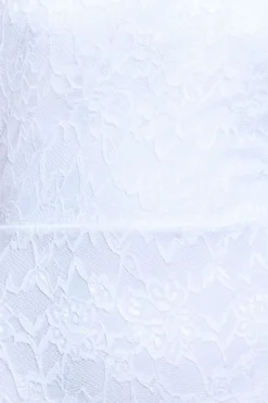One Shoulder Scalloped Neck Maxi Dress - White by Goddiva