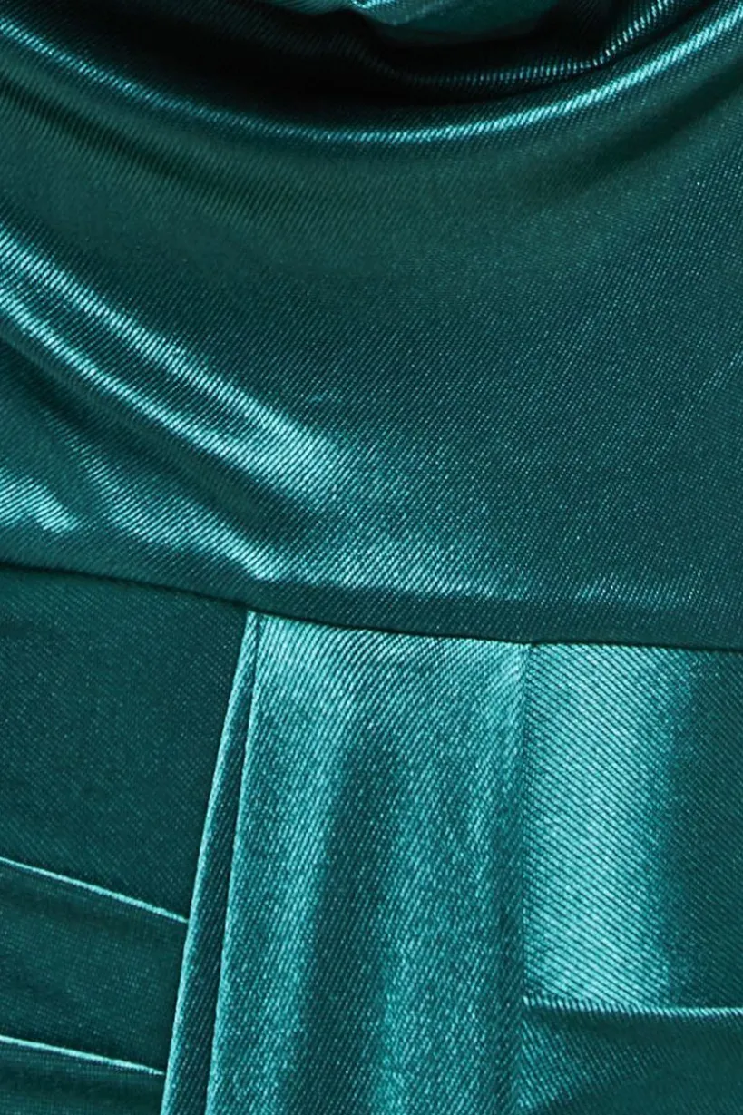 Open Back Cowl Neck Maxi Dress - Emerald Green by Goddiva