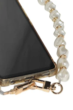Pearl Barok Phone Strap - White by Goddiva Accessories