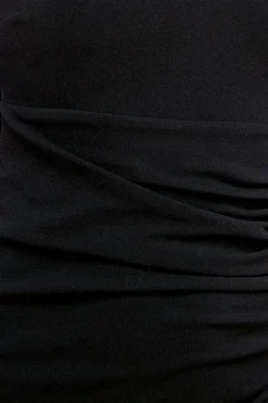 Pearl Detail Scuba Crepe Maxi Dress - Black by Goddiva