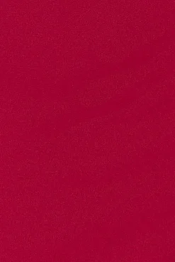 Plunging Neck Pleated Sleeves Scuba Maxi Dress - Burgundy Red by Goddiva