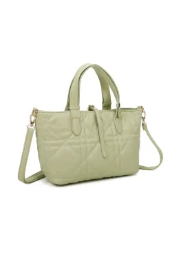 Quilted Tote Bag Pale Green by SVNX