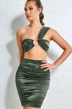 Ring Detail Bralette - Khaki by Goddiva