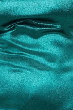Satin Flutter Sleeve Mermaid Maxi - Emerald Green by Goddiva