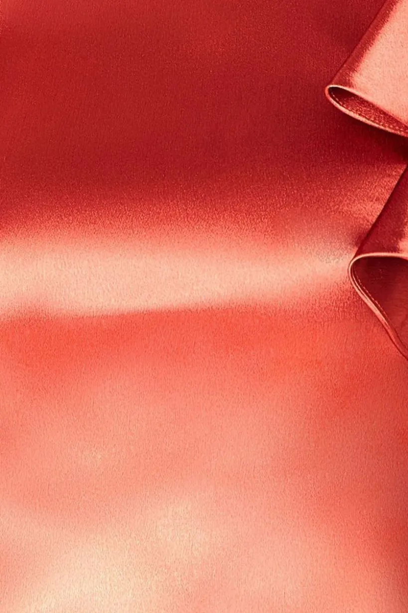 Satin Flutter Sleeve Mermaid Maxi - Burntorange by Goddiva