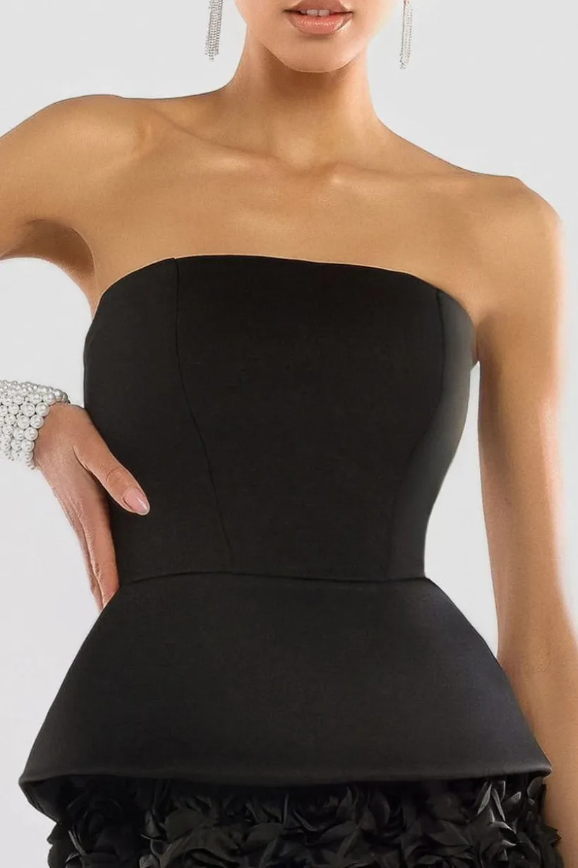 Scuba Boobtube Peplum Hem Corset by Goddiva
