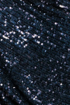 Sequin Cowl Neck Midi Dress - Navy by Goddiva