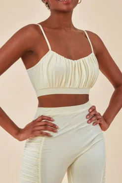 Side Detail Bralette & Cycle Short Set - Beige by Cosmochic