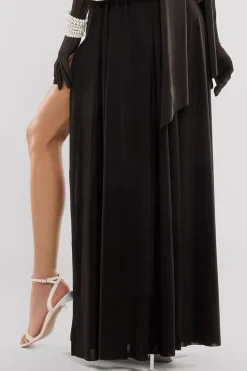 Side Split Soft Touch Maxi Skirt by Goddiva