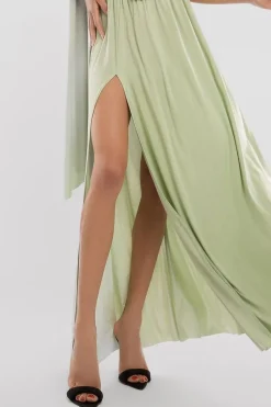 Side Split Soft Touch Maxi Skirt by Goddiva