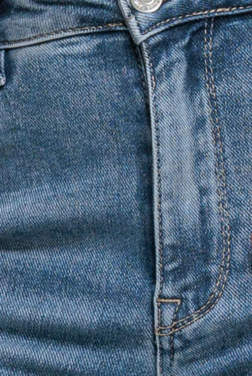 Skinny Fit Stretch Denim Jeans - Blue by Goddiva denim