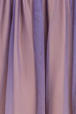 Sleeveless Ombre Pleated A-Line Maxi Dress - Lilac Ombre by Goddiva