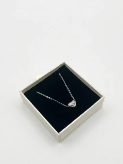 Small Heart Necklace In Silver by SVNX