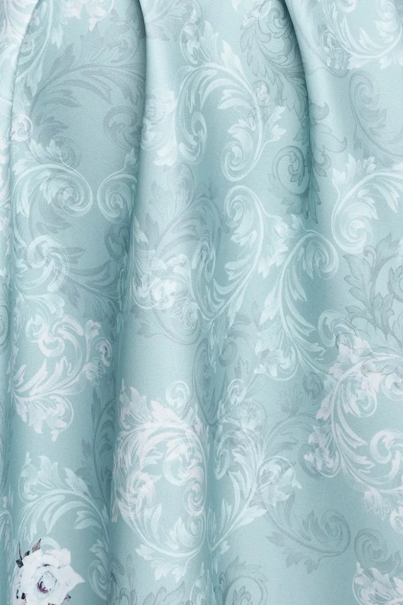 Sweetheart Floral Midi Dress - Sage Green by Goddiva