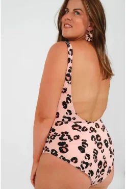 Swimsuit In Pink Leopard by Maribela
