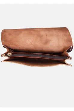 The Kenitra Cross-Body Bag In Dark Brown by Berber Leather
