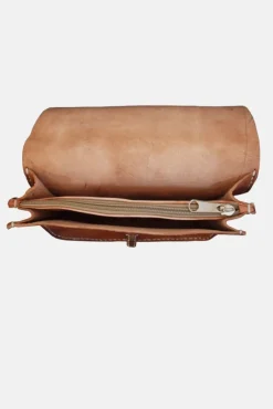 The Kenitra Cross-Body Bag In Tan by Berber Leather