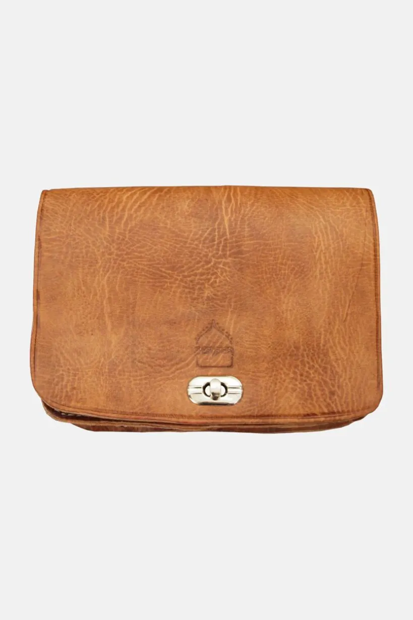 The Kenitra Cross-Body Bag In Tan by Berber Leather