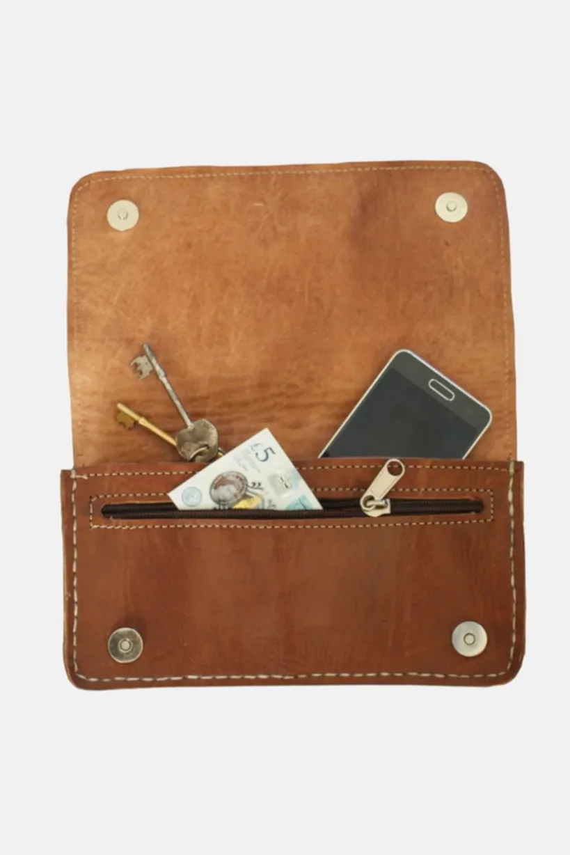 The Kenitra Shoulder Bag In Tan by Berber Leather