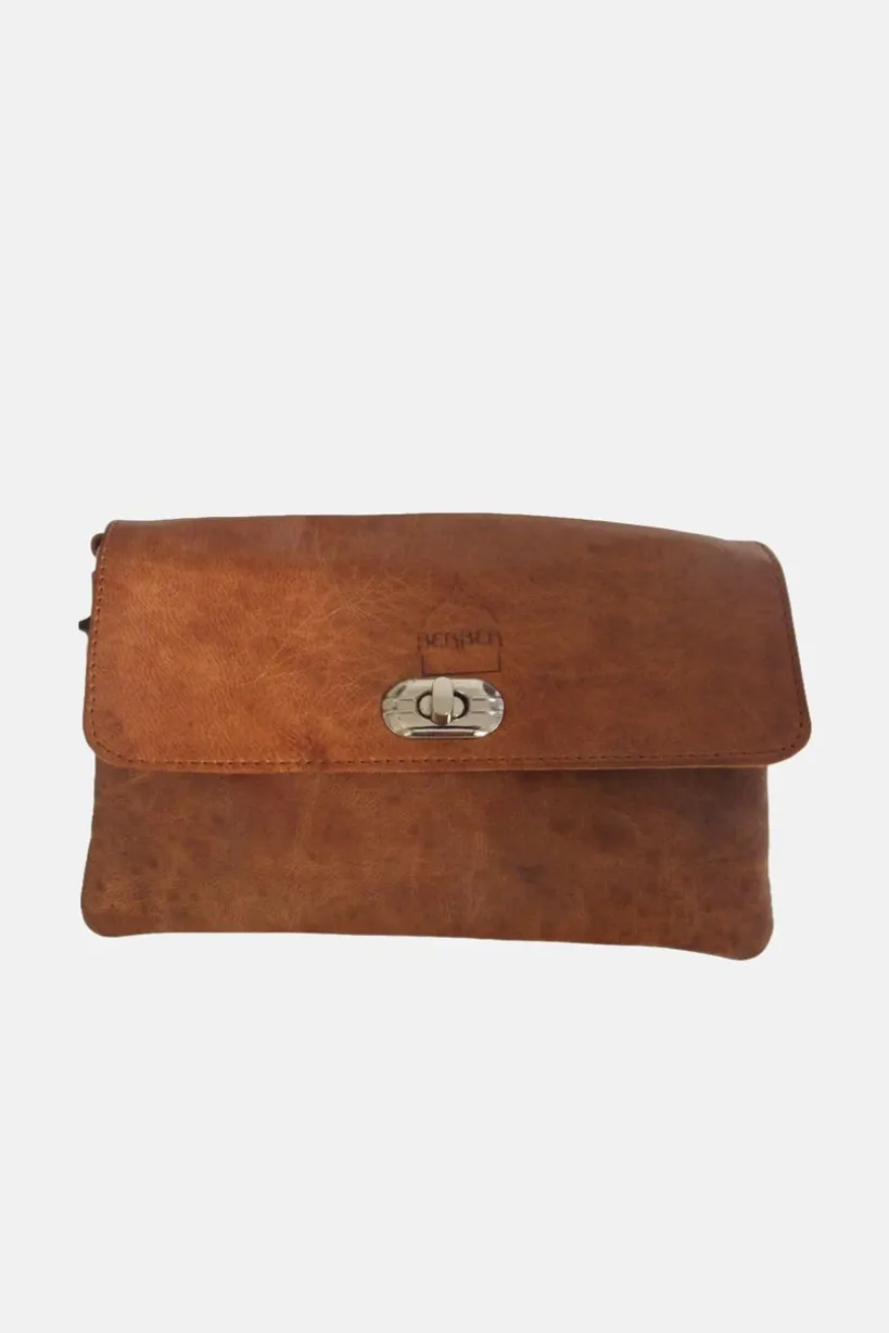 The Kenitra Soft Cross-Body Bag In Tan by Berber Leather