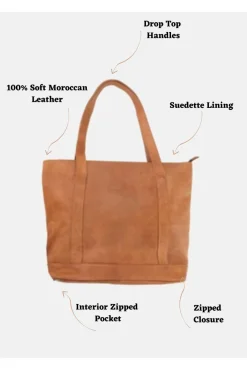 The Nador Tote Bag In Tan by Berber Leather
