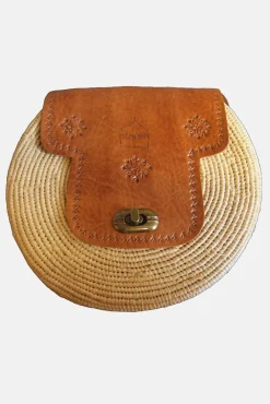 The Safi Rattan Round Bag - Tight Weave by Berber Leather