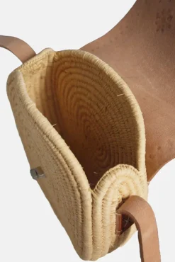 The Safi Rattan Round Bag - Tight Weave by Berber Leather