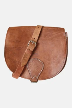 The Temara Large Saddle Bag In Tan by Berber Leather