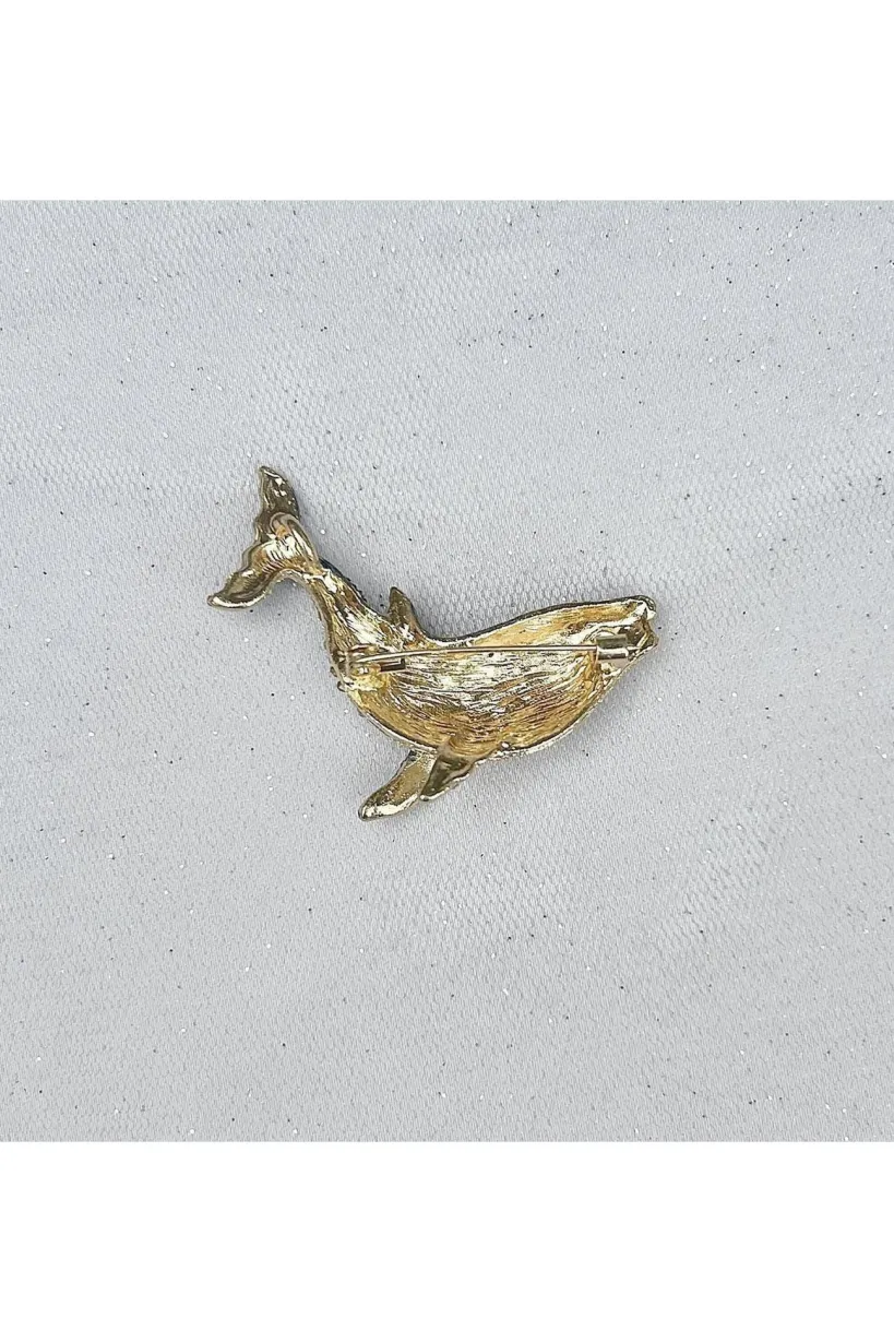 Whale Brooch Animal Brooch Whale Jewellery Whale Pin by QueenMee Accessories