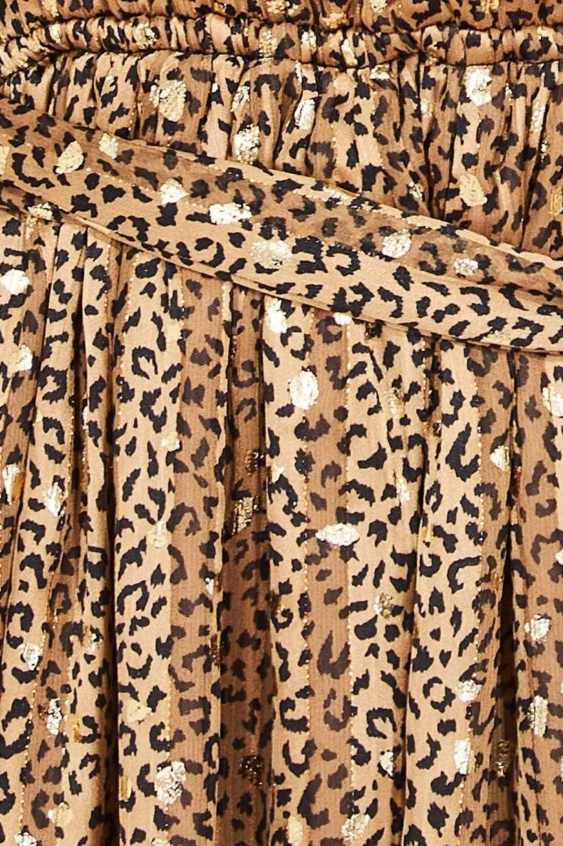 Wrap Printed Chiffon Maxi Dress - Animal Print by Goddiva